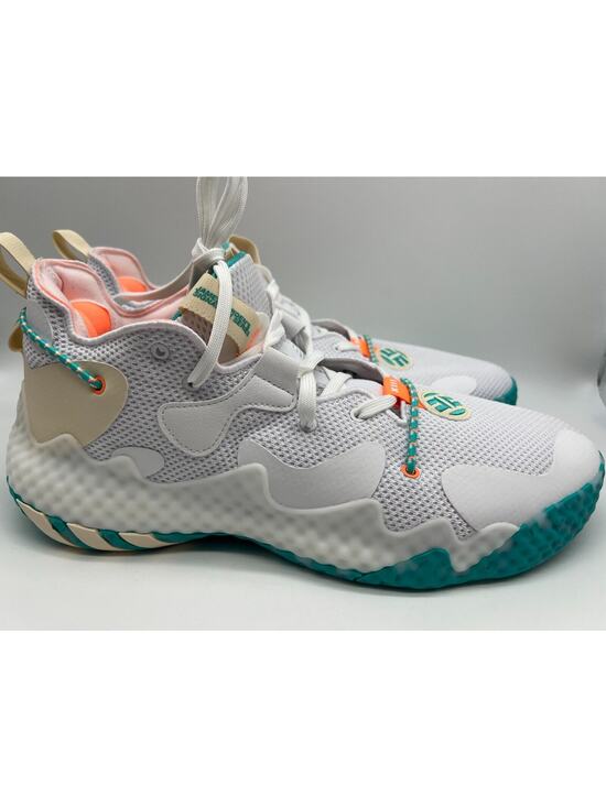 adidas Harden Vol. 6 The Bahamas White Aqua Men Basketball GW9031 Size 13.5 NWT